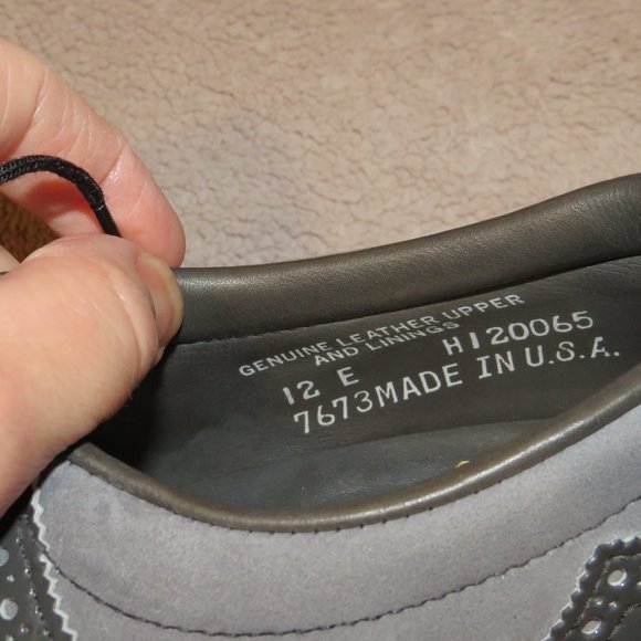 Etonic Tour Classic 7673 Gray on Gray Patent Spectator Golf Shoes 12E NWOB main image 6